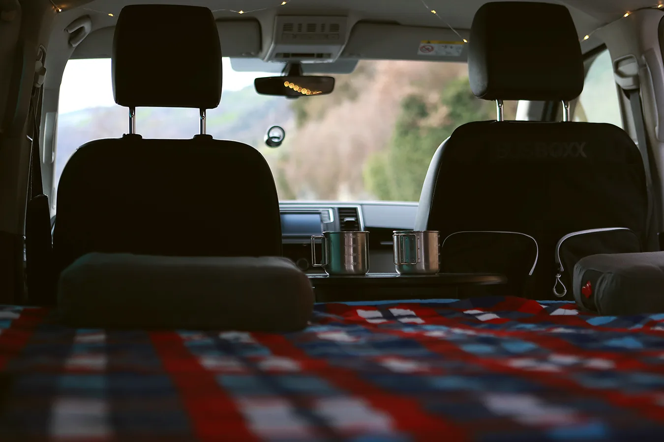 Interior sleeping setup